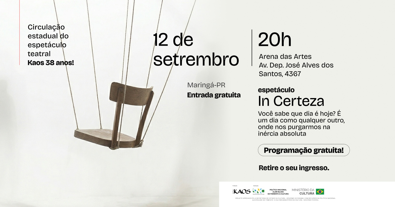 Image for the event: In Certeza- Apresentação Maringá
