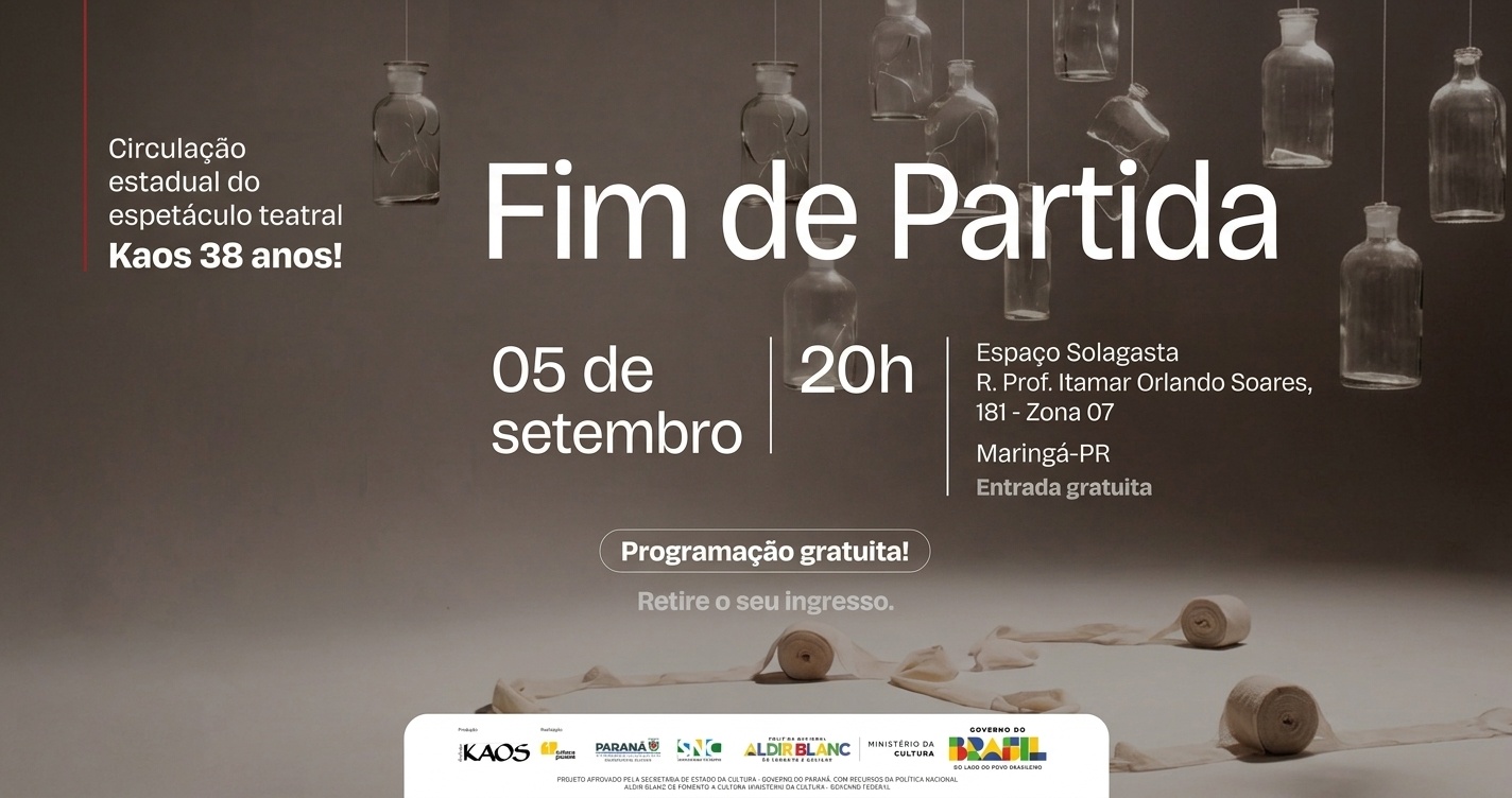 Image for the event: Fim de Partida- Apresentação Maringá
