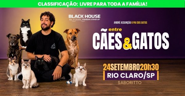 Imagem do evento O PAI DOS GATOS em RIO CLARO - Stand up Comedy