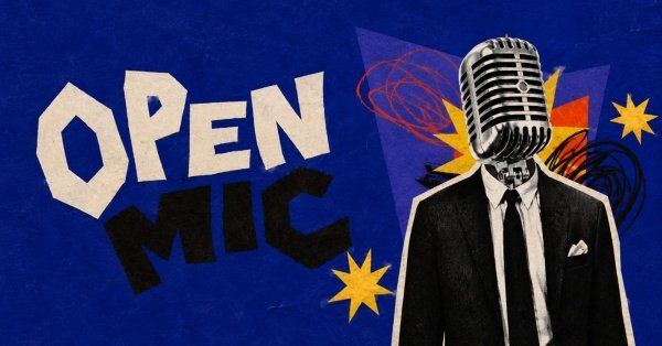 Cartaz do show Open Mic