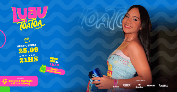 Imagem do evento LUAU TÔA TÔA - 25/09/2026 Sexta Feira