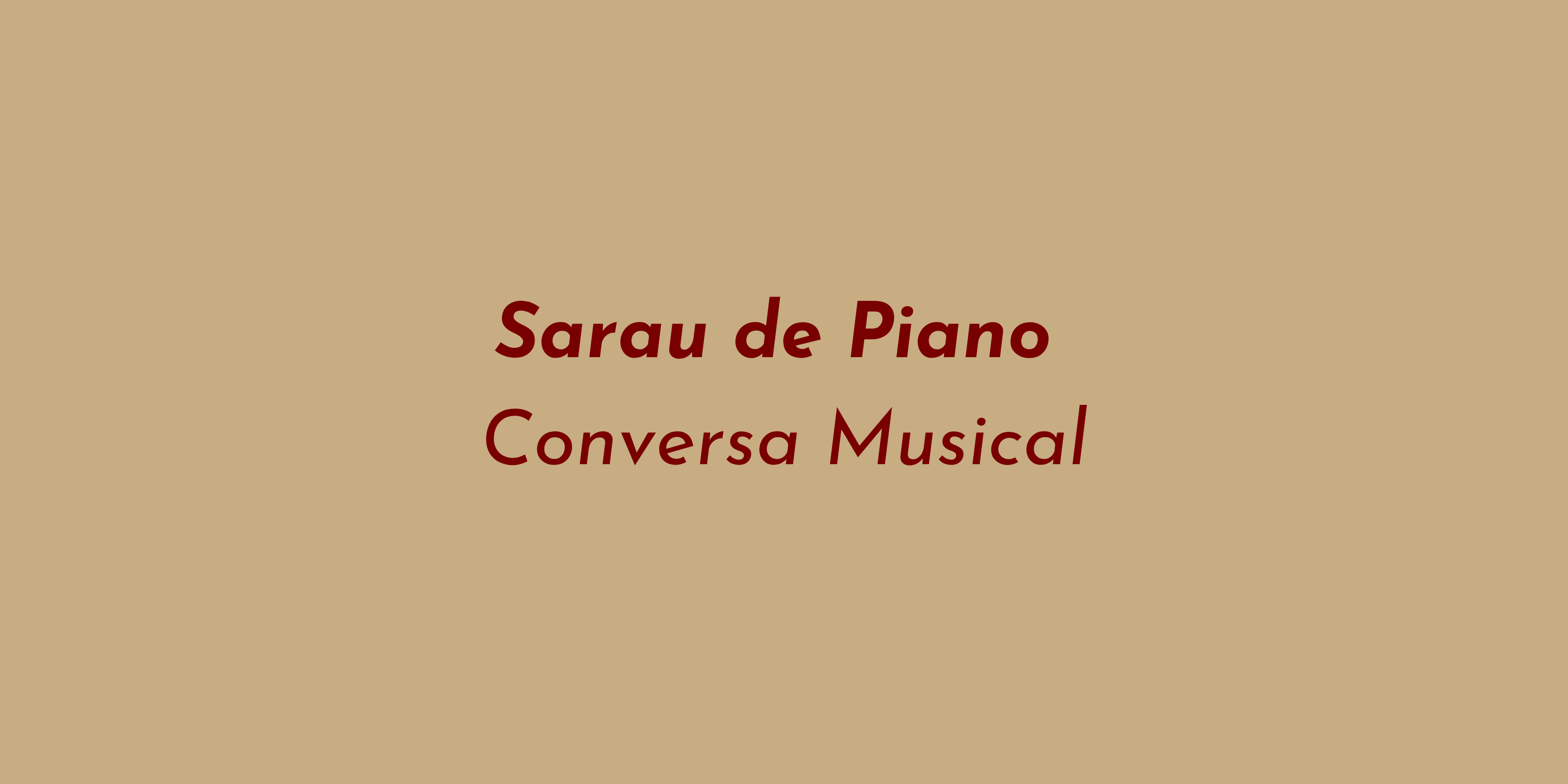 Sarau de Piano com Euclides Sigoli Jr: Uma conversa musical