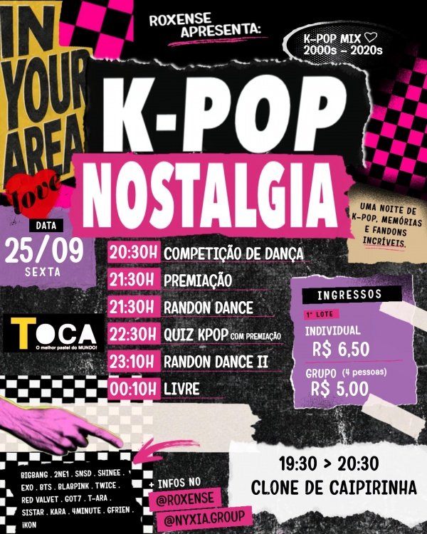 Imagem do evento K-POP nostalgia