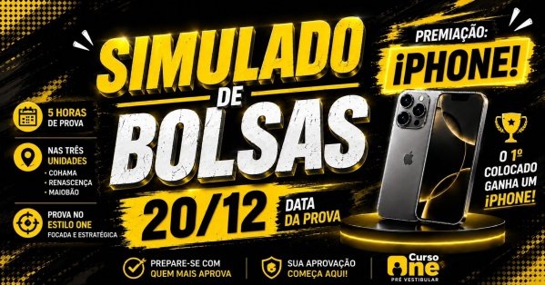 Imagem do evento SIMULADO DE BOLSAS VEST ONE - 20/12