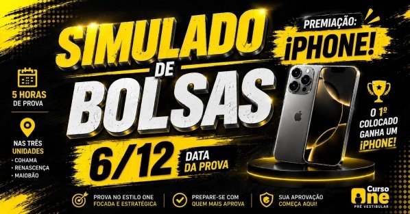 Imagem do evento SIMULADO DE BOLSAS VEST ONE - 06/12