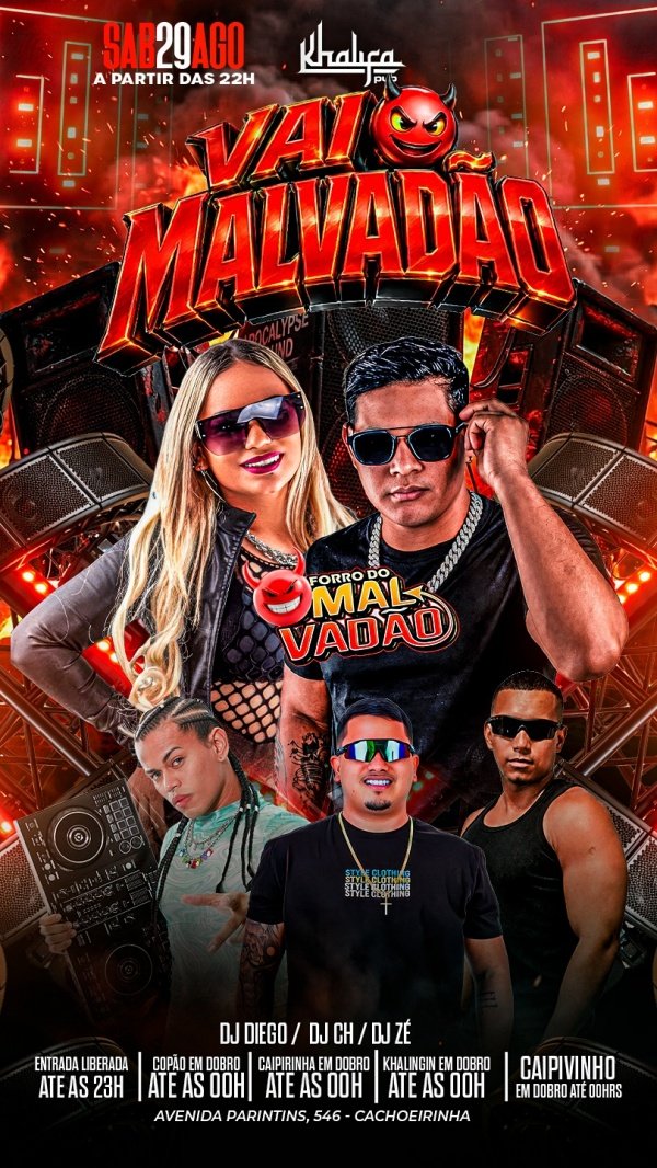 Imagem do evento Vai malvadão - Sábado