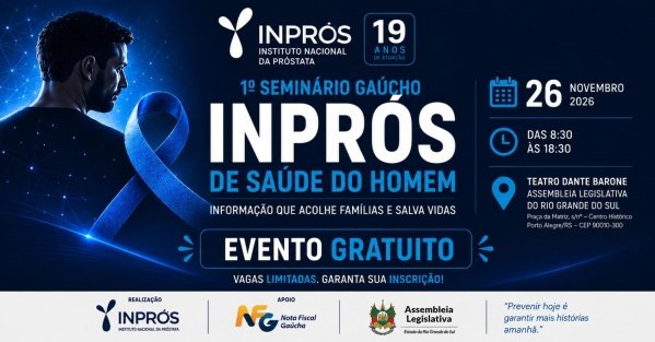 Imagem do evento 1º Seminário Gaúcho INPRÓS de Saúde do Homem