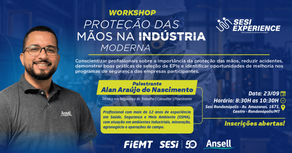 Imagem do evento Sesi Workshop de Proteção das Mãos