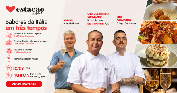 Imagem do evento Sabores da Itália em três tempos