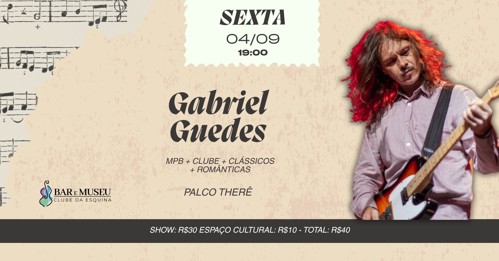 SHOW DE GABRIEL GUEDES  - SUCESSOS CLUBE DA ESQUINA - ROMANTICAS