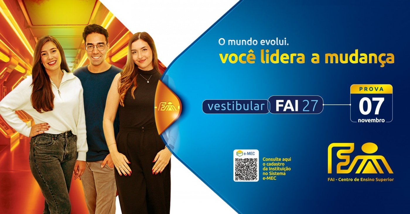Imagem publicada pela fonte para Vestibular 2027 - FAI