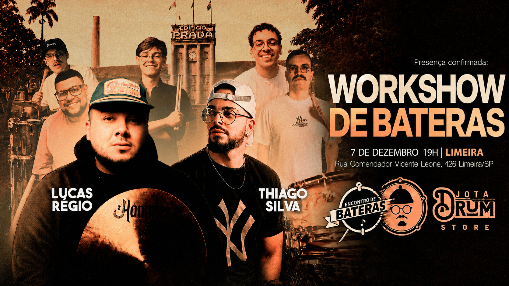 WORKSHOW DE BATERAS - LUCAS REGIO E THIAGO SILVA - Limeira, SP