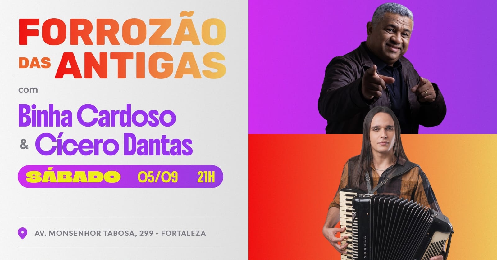 Forrozão das Antigas ~ Binha Cardoso + Cícero Dantas em Fortaleza