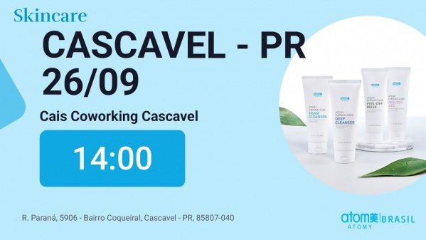 Imagem do evento Skincare de produtos coreanos - Cascavel / PR - 26/09/2026
