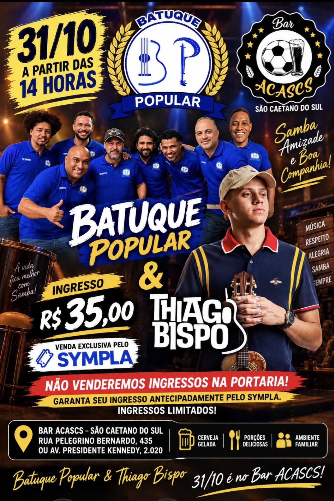 Batuque Popular e Thiago Bispo - São Caetano do Sul, SP