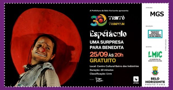 Imagem do evento Uma Surpresa para Benedita - Mostra Trintô Trampulim