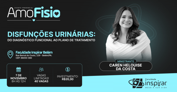Imagem do evento Amofisio: Disfunções Urinárias - do Diagnóstico Funcional ao Plano de Tratamento
