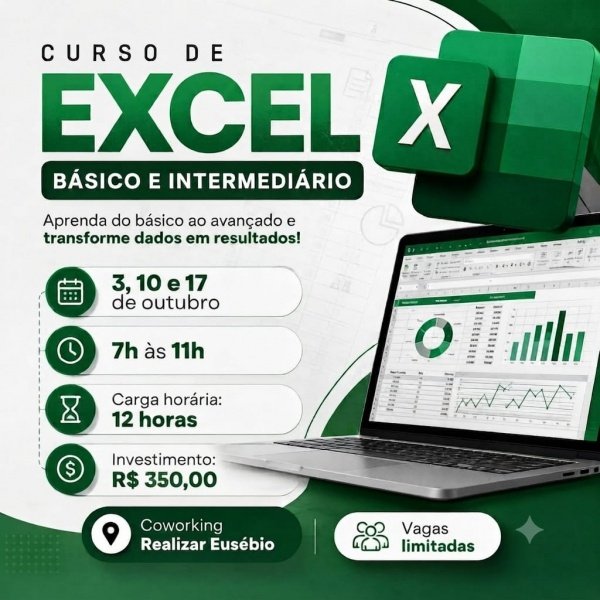 Imagem do evento Curso de Excel Básico e Intermediário