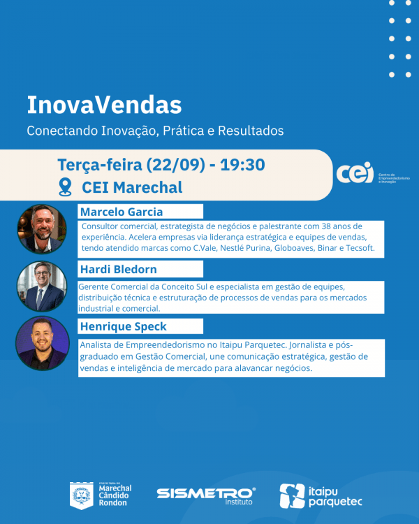 Imagem do evento InovaVendas: Conectando Inovação, Prática e Resultados