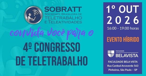 Imagem do evento 4º CONGRESSO DE TELETRABALHO - SOBRATT
