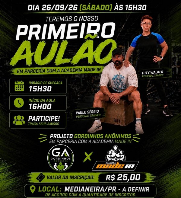 Imagem do evento Aulão G.A gordinhos anônimos