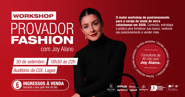 Imagem do evento WORKSHOP PROVADOR FASHION - COM JOY ALANO