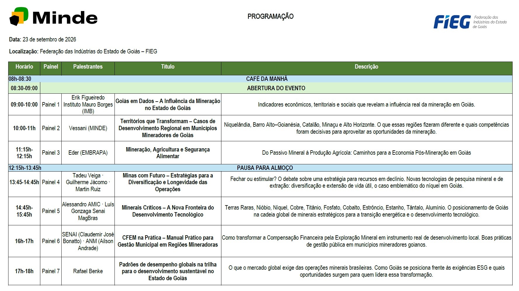 Imagem 1 da descrição do evento