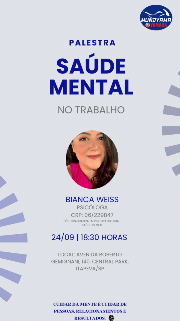 Imagem do evento Palestra - Saúde mental no trabalho