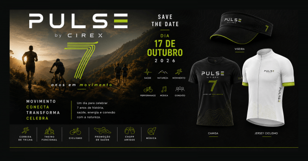 Imagem do evento PULSE - 7 ANOS EM MOVIMENTO - BY CIREX -Inscreva-se!