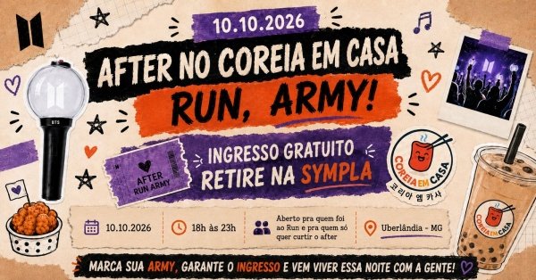 Imagem do evento After no Coreia em Casa - Run, Army!