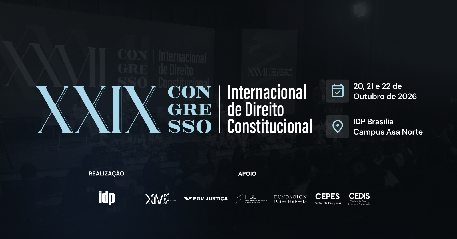 Imagem da fonte — XXIX Congresso Internacional de Direito Constitucional | IDP