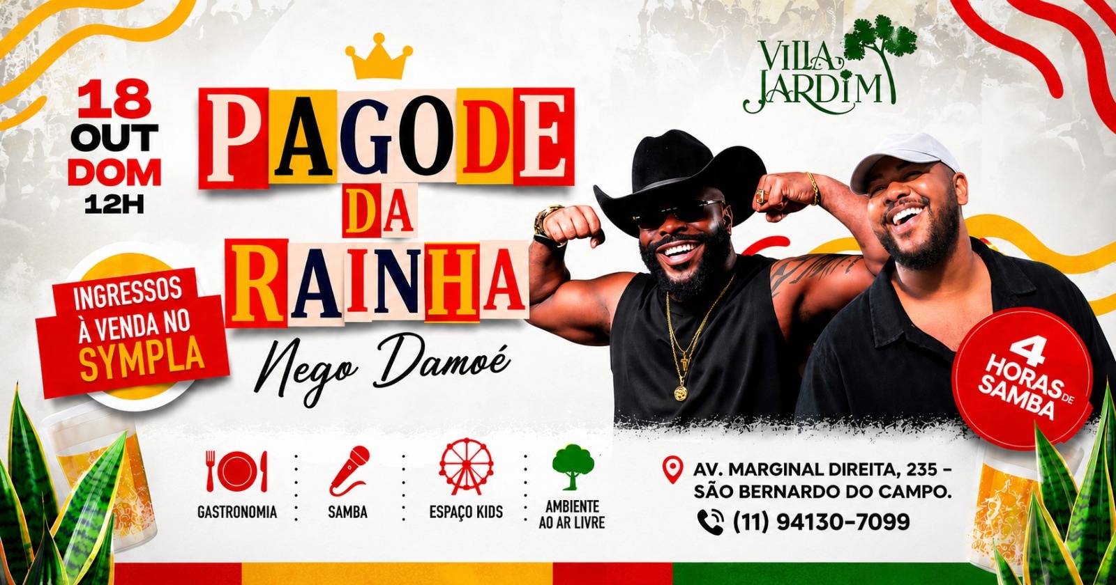 PAGODE DA RAINHA COM NEGO DAMOÉ NO CHURRAS DO VILLA - São Bernardo do Campo, SP