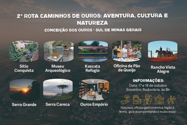 Imagem do evento Rota Caminhos de Ouros: Aventura, cultura e Natureza