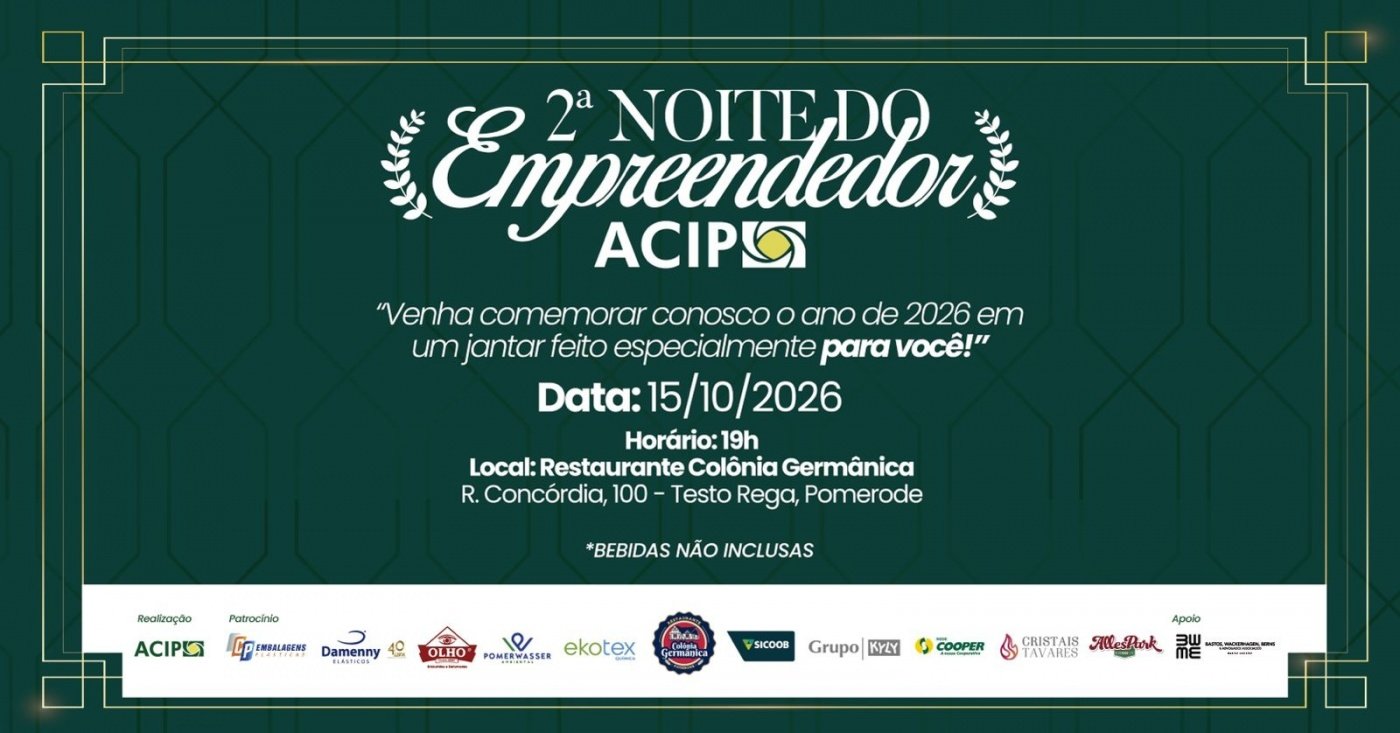 Imagem publicada pela fonte para 2ª Noite do Empreendedor