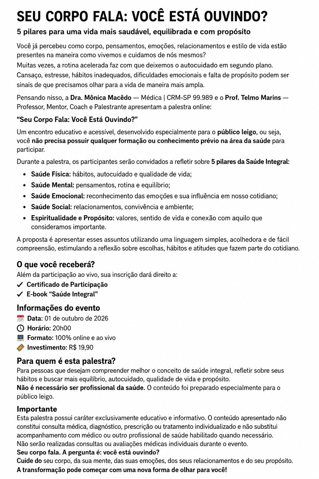 Imagem 1 da descrição do evento