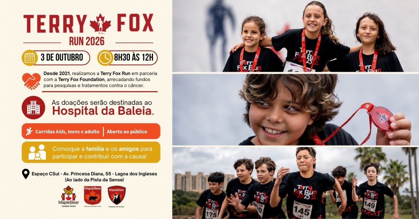 TERRY FOX RUN 2026 - MAPLE BEAR BH /NOVA LIMA