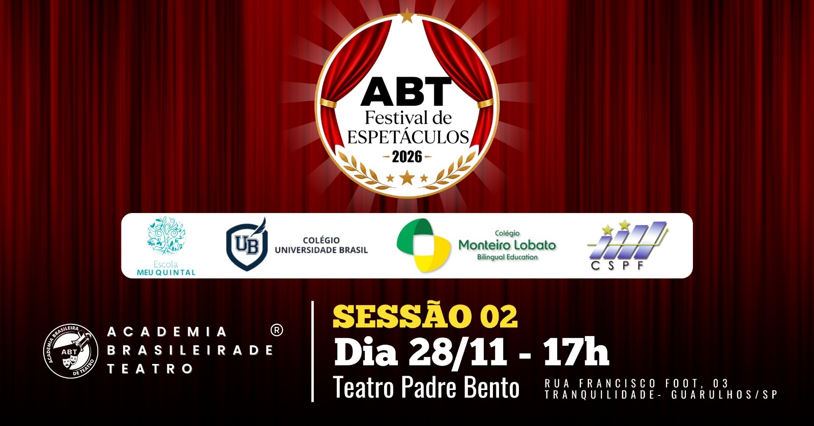 FESTIVAL DE ESPETÁCULOS - ABT ESCOLA