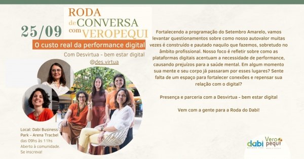 Imagem do evento Roda de Conversa  - O custo real da performance digital