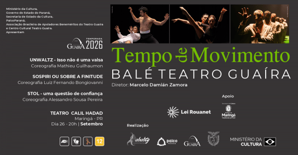 Imagem do evento BALE TEATRO GUAÍRA - Maringá, 26 de setembro.