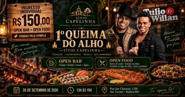 Imagem do evento 1º Queima do Alho - Sitio Capelinha