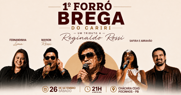 Imagem do evento 1º FORRÓ BREGA DO CARIRI - Um Tributo a Reginaldo Rossi