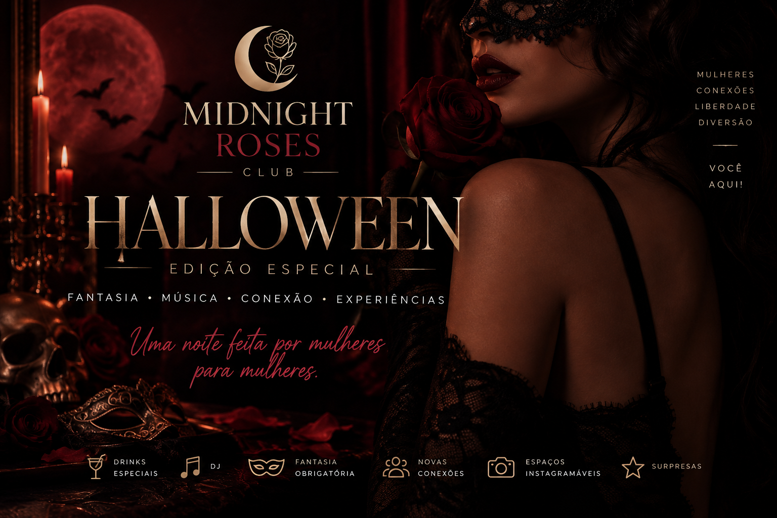 Imagem da fonte — MIDNIGHT ROSES CLUB | HALLOWEEN