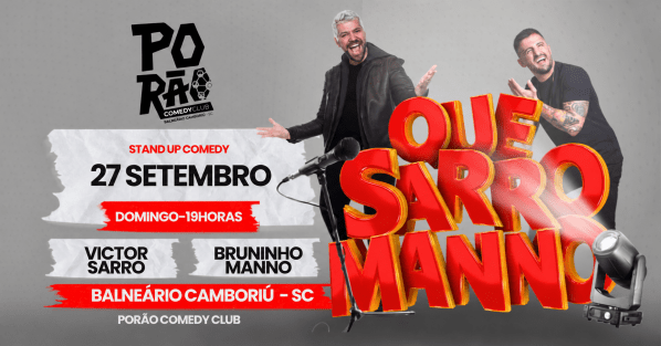 Cartaz do show QUE SARRO MANNO
