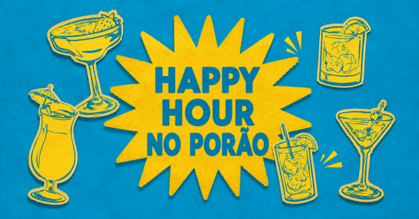 Cartaz do show Happy Hour do Porão Comedy Club BC