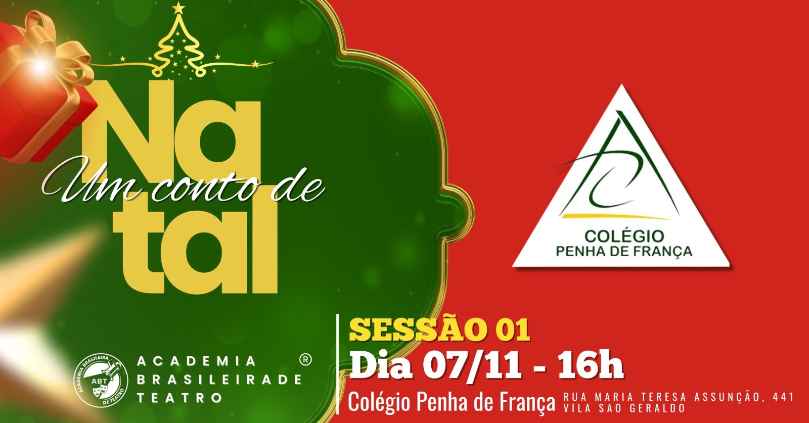 FESTIVAL DE ESPETÁCULOS - COLÉGIO PENHA DE FRANÇA: UM CONTO DE NATAL