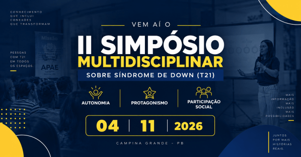 Imagem do evento II SIMPÓSIO MULTIDISCIPLINAR SOBRE SÍNDROME DE DOWN (T21)