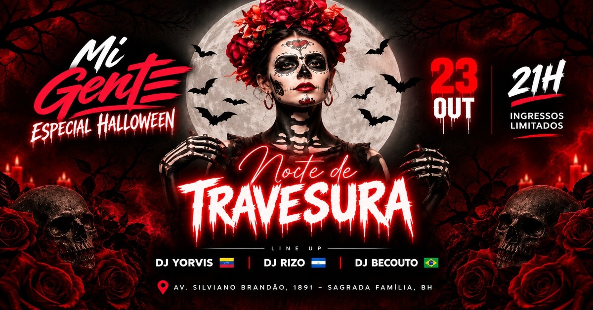 Imagem da fonte — MI GENTE: ESPECIAL HALOWEEN | NOCHE DE TRAVESURAS | 23/10 SEXTA - 21H EN LA CASA DEL PERREO