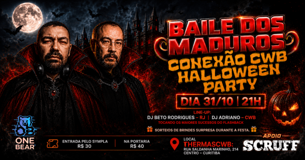 Imagem do evento 31/10  BAILE DOS MADUROS CWB  HALLOWEEN PARTY