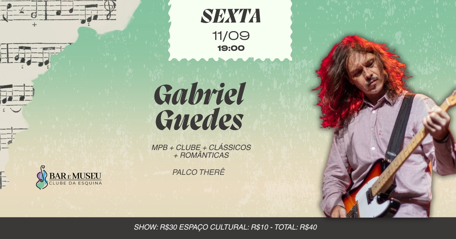 SHOW DE GABRIEL GUEDES  - SUCESSOS CLUBE DA ESQUINA - ROMANTICAS