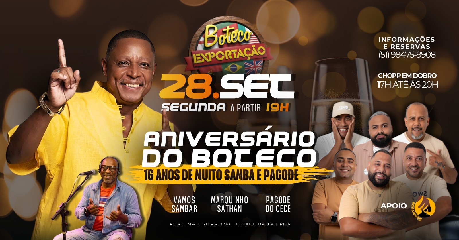 16 Anos de Boteco Exportação | Marquinhos Sathan ao Vivo em Porto Alegre
